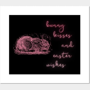 Bunny Kisses and Easter Wishes Posters and Art